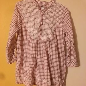 3J Workshop (Johnny Was) red/white embroidery top